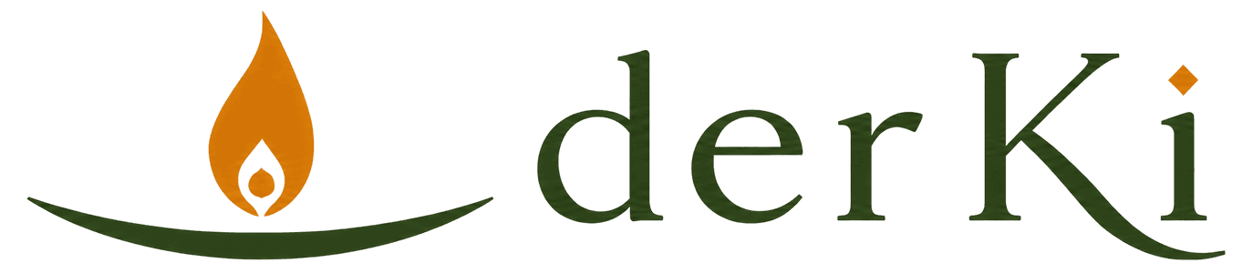 derKi.com logosu, alev simgesi ve “derKi” yazısı
